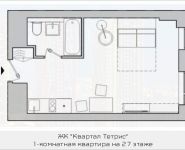 1-комнатная квартира площадью 24.49 кв.м, 1-й Железнодорожный тупик, 7, корп.1 | цена 2 487 155 руб. | www.metrprice.ru