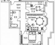 2-комнатная квартира площадью 93 кв.м, Авиационная, 77к2, корп.2 | цена 33 069 312 руб. | www.metrprice.ru