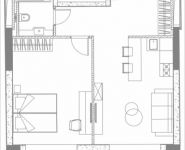 2-комнатная квартира площадью 51.31 кв.м, 1-я улица Леонова, 1 | цена 7 895 069 руб. | www.metrprice.ru