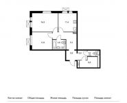 2-комнатная квартира площадью 65.9 кв.м, | цена 6 550 460 руб. | www.metrprice.ru