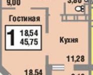 1-комнатная квартира площадью 37.8 кв.м, Зеленые Аллеи бул., 2К4 | цена 3 430 000 руб. | www.metrprice.ru