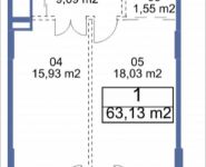 1-комнатная квартира площадью 63.13 кв.м, Кудрявцева, IV | цена 7 283 481 руб. | www.metrprice.ru
