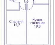 1-комнатная квартира площадью 48 кв.м, Шелепихинская набережная, влд 34, корп.1 | цена 16 652 988 руб. | www.metrprice.ru