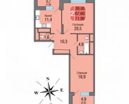 2-комнатная квартира площадью 71 кв.м, Северная ул. | цена 6 029 965 руб. | www.metrprice.ru