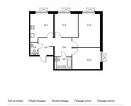 3-комнатная квартира площадью 73.1 кв.м,  | цена 6 893 330 руб. | www.metrprice.ru