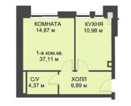 1-комнатная квартира площадью 36.2 кв.м, Жилой комплекс Голландский квартал, 24 | цена 3 439 000 руб. | www.metrprice.ru