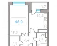 1-комнатная квартира площадью 45 кв.м, Автозаводская ул., 3 | цена 4 815 000 руб. | www.metrprice.ru
