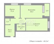 2-комнатная квартира площадью 68.5 кв.м, Ярцевская ул. | цена 18 650 000 руб. | www.metrprice.ru