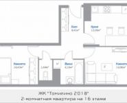 2-комнатная квартира площадью 57.05 кв.м, Новорязанское шоссе, 9, корп.9 | цена 4 171 267 руб. | www.metrprice.ru