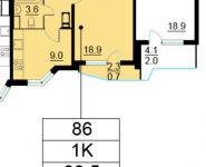 1-комнатная квартира площадью 39.5 кв.м, Генерала Белова улица, д.28, к.2 | цена 6 754 500 руб. | www.metrprice.ru