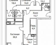 4-комнатная квартира площадью 140 кв.м, Шелепихинская набережная, влд 34, корп.3 | цена 49 982 400 руб. | www.metrprice.ru