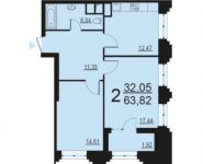 2-комнатная квартира площадью 63 кв.м, Берзарина ул., 28С3 | цена 12 392 951 руб. | www.metrprice.ru