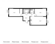 2-комнатная квартира площадью 70.7 кв.м, | цена 6 815 480 руб. | www.metrprice.ru