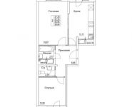 2-комнатная квартира площадью 55.95 кв.м, 2-я Муравская | цена 7 314 768 руб. | www.metrprice.ru