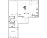 3-комнатная квартира площадью 73.21 кв.м, 2-я Муравская | цена 9 704 131 руб. | www.metrprice.ru