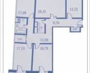 4-комнатная квартира площадью 153.6 кв.м, Кудрявцева, 14 | цена 15 628 800 руб. | www.metrprice.ru
