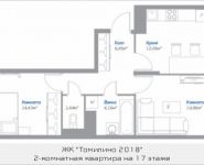2-комнатная квартира площадью 55.49 кв.м, Новорязанское шоссе, 9, корп.9 | цена 4 086 893 руб. | www.metrprice.ru