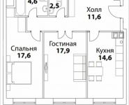 2-комнатная квартира площадью 75 кв.м, Шелепихинская набережная, влд 34, корп.6 | цена 15 279 950 руб. | www.metrprice.ru