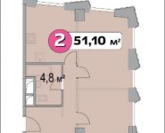 2-комнатная квартира площадью 51 кв.м, Нахимовский просп., 21 | цена 5 731 061 руб. | www.metrprice.ru