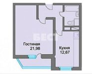 1-комнатная квартира площадью 46 кв.м, Дмитриева ул., 24 | цена 3 800 000 руб. | www.metrprice.ru