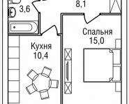 1-комнатная квартира площадью 38 кв.м, 3-й Силикатный проезд, вл. 4, корп. 2 | цена 7 179 375 руб. | www.metrprice.ru