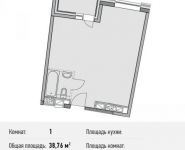 1-комнатная квартира площадью 38.8 кв.м, Береговой пр., ВЛ5 | цена 7 054 320 руб. | www.metrprice.ru