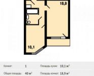 1-комнатная квартира площадью 40 кв.м,  | цена 2 445 000 руб. | www.metrprice.ru