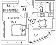1-комнатная квартира площадью 43 кв.м, Золоторожский Вал, 11, стр. 9, корп.1 | цена 9 822 600 руб. | www.metrprice.ru