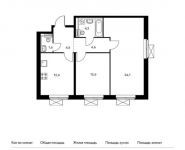 2-комнатная квартира площадью 64.2 кв.м, Полярная ул, 27к4 | цена 10 734 240 руб. | www.metrprice.ru