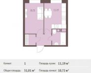 1-комнатная квартира площадью 31.01 кв.м,  | цена 2 533 517 руб. | www.metrprice.ru