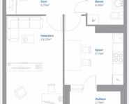 1-комнатная квартира площадью 36.18 кв.м, Новорязанское шоссе, 9, корп.9 | цена 2 988 540 руб. | www.metrprice.ru