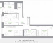 3-комнатная квартира площадью 74.98 кв.м, Литературный бульвар, 4 | цена 6 249 600 руб. | www.metrprice.ru