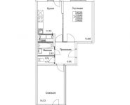 2-комнатная квартира площадью 55.52 кв.м, 2-я Муравская | цена 7 834 982 руб. | www.metrprice.ru