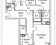 4-комнатная квартира площадью 139 кв.м, Шелепихинская набережная, влд 34, корп.3 | цена 44 735 500 руб. | www.metrprice.ru