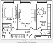 2-комнатная квартира площадью 56 кв.м, 3-й Силикатный проезд, вл. 4, корп. 2 | цена 10 031 255 руб. | www.metrprice.ru