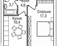 1-комнатная квартира площадью 36 кв.м, 3-й Силикатный проезд, вл. 4, корп. 2 | цена 7 530 435 руб. | www.metrprice.ru