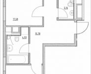 2-комнатная квартира площадью 62.51 кв.м, Лазоревый пр., 3 | цена 13 145 040 руб. | www.metrprice.ru