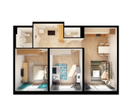 2-комнатная квартира площадью 67 кв.м,  | цена 8 013 200 руб. | www.metrprice.ru