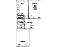 2-комнатная квартира площадью 55.52 кв.м, 2-я Муравская | цена 7 359 287 руб. | www.metrprice.ru