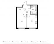 1-комнатная квартира площадью 34.4 кв.м, | цена 5 848 000 руб. | www.metrprice.ru