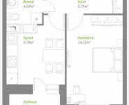 1-комнатная квартира площадью 36.18 кв.м, Володарское шоссе, 8 | цена 2 806 844 руб. | www.metrprice.ru