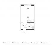 1-комнатная квартира площадью 20.3 кв.м, Ясеневая ул, 14 | цена 4 595 920 руб. | www.metrprice.ru