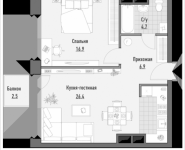 1-комнатная квартира площадью 54.19 кв.м, 1-я Ямская, 8 | цена 13 530 000 руб. | www.metrprice.ru