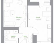 1-комнатная квартира площадью 37.08 кв.м, Володарское шоссе, 22, корп.22 | цена 3 032 661 руб. | www.metrprice.ru