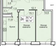 2-комнатная квартира площадью 58 кв.м, Восточная улица, 7 | цена 2 600 000 руб. | www.metrprice.ru
