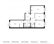 3-комнатная квартира площадью 84.8 кв.м, Римского-Корсакова ул, 11к4 | цена 15 204 640 руб. | www.metrprice.ru