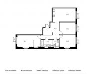 3-комнатная квартира площадью 91.8 кв.м, Поляны ул, 5Ак2 | цена 13 255 920 руб. | www.metrprice.ru