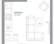 1-комнатная квартира площадью 23.79 кв.м, Новорязанское шоссе, 11, корп.11 | цена 1 921 779 руб. | www.metrprice.ru