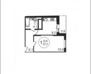 1-комнатная квартира площадью 36 кв.м, Колпакова ул., 44 | цена 3 347 407 руб. | www.metrprice.ru