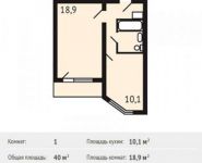 1-комнатная квартира площадью 39.3 кв.м, улица Поликахина, 3 | цена 3 121 886 руб. | www.metrprice.ru